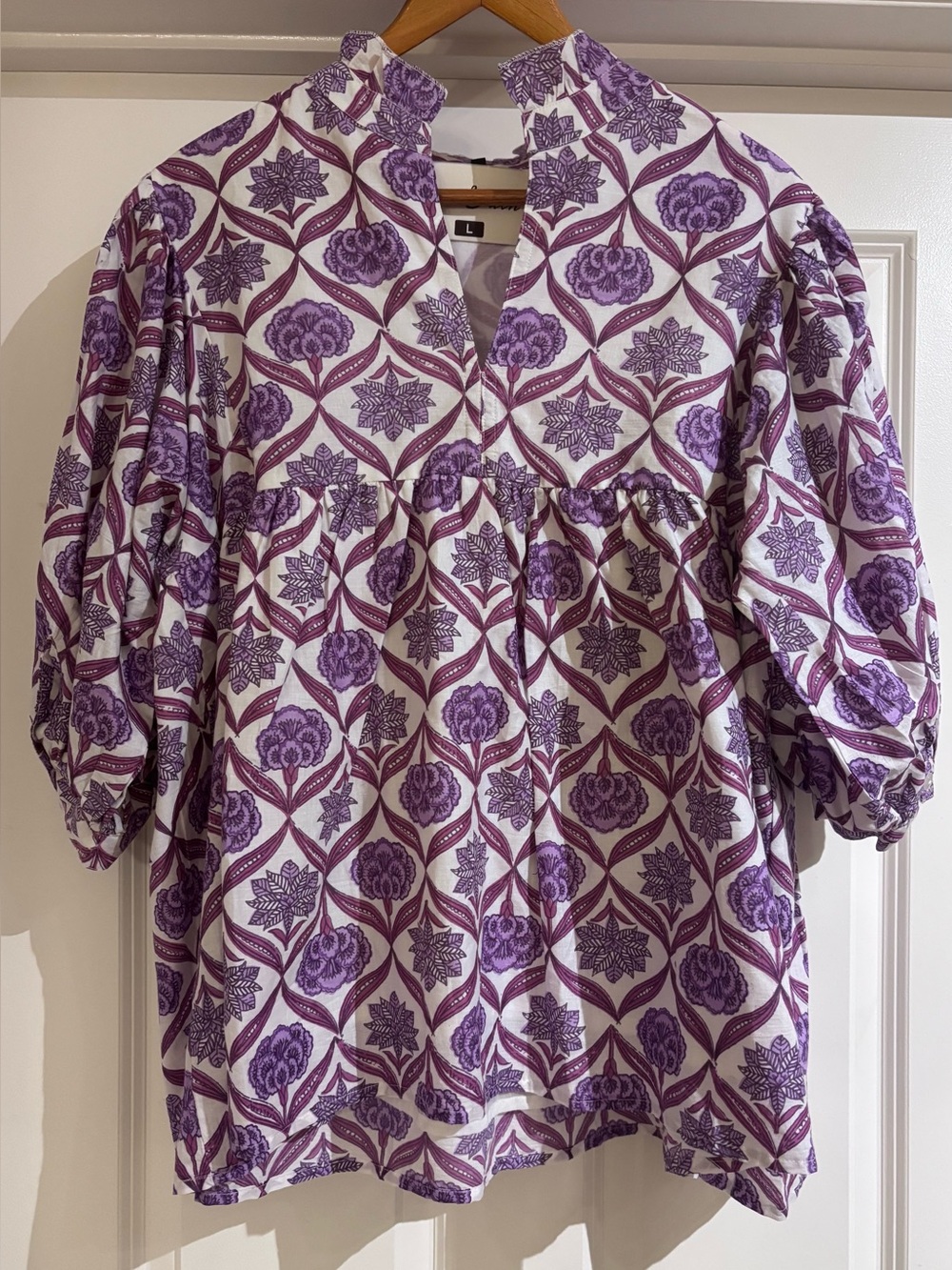 Fox & Hen Blockprint Babydoll Blouse
